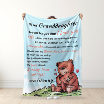 Lovely Bear - Grandmother - For my Granddaughter / For my Grandson - Premium Blanket™