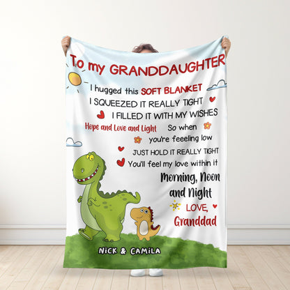 To my granddaughter/grandson - Personalized Dinosaur Themed Premium Blanket™