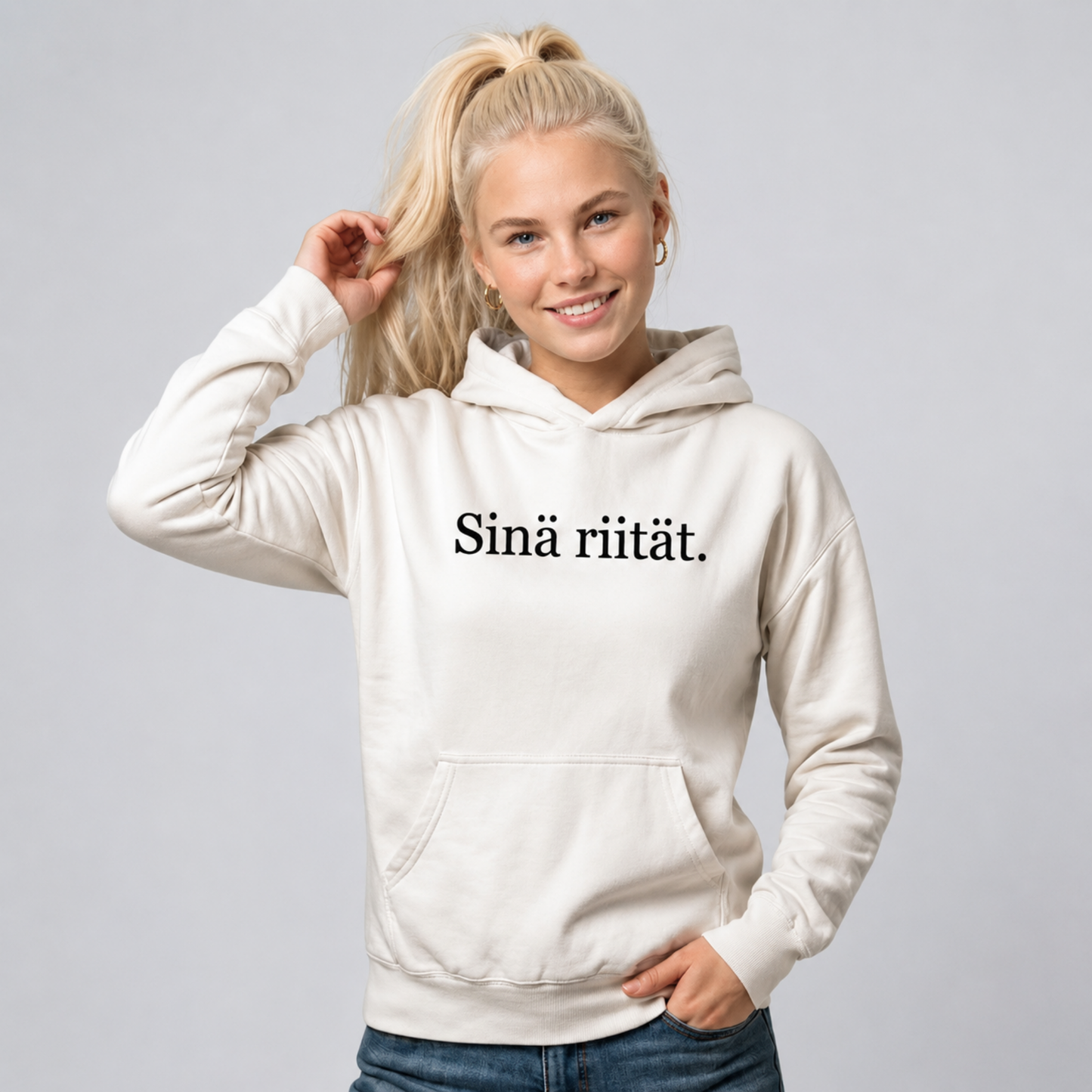 Sinä riität. -huppari
