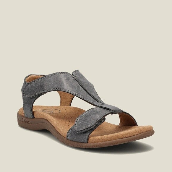 Women's Leather Sandals – Adjustable Straps, Cushioned Fit for Casual Days
