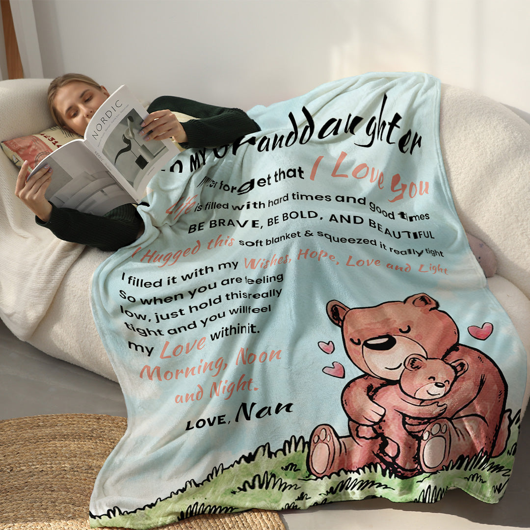 Lovely Bear - Grandmother - For my Granddaughter / For my Grandson - Premium Blanket™