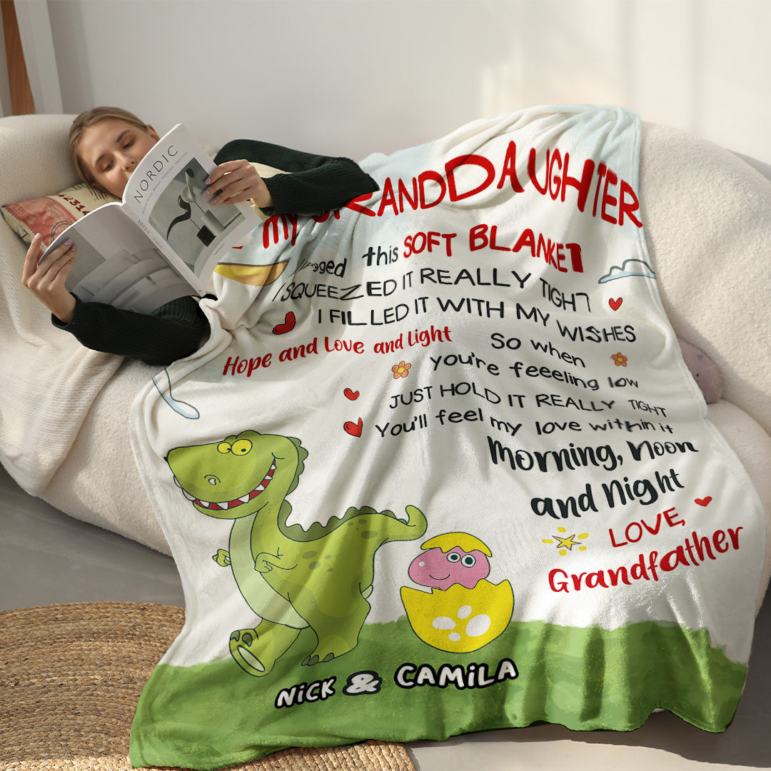 To my granddaughter/grandson - Personalized Dinosaur Themed Premium Blanket™