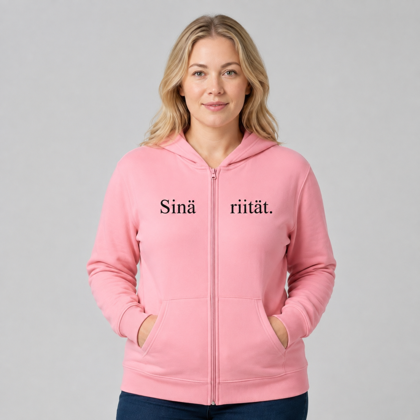 Sinä riität. -vetoketjuhuppari