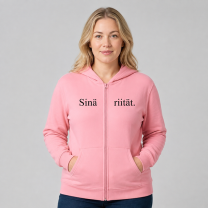 Sinä riität. -vetoketjuhuppari