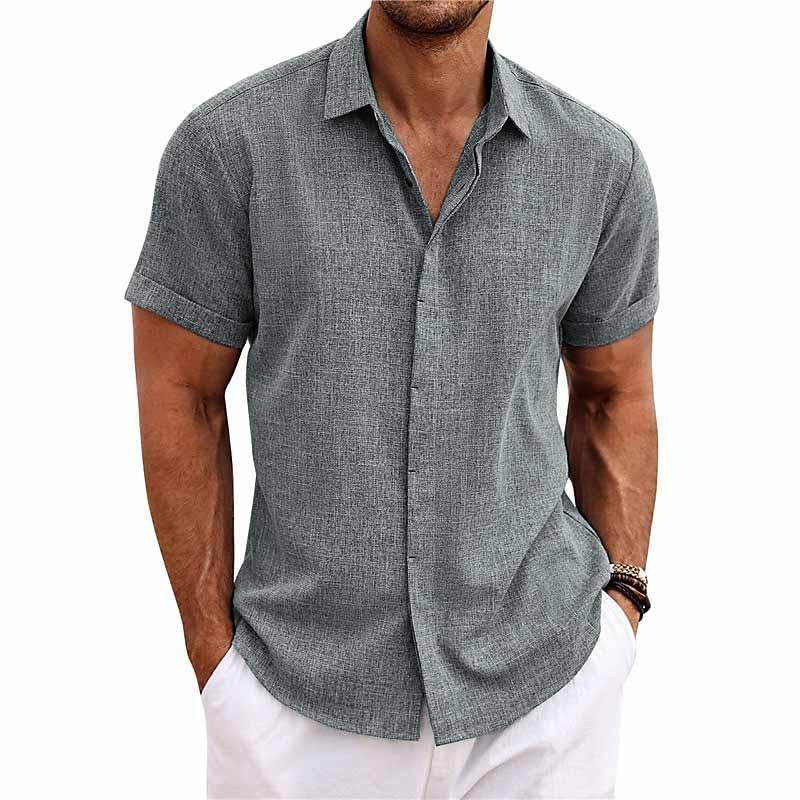 Men's Linen Shirt – Breathable Cotton, Relaxed Fit Smart Casual Shirt