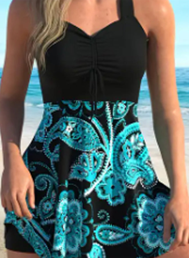 Floral Print Tankini Swimwear – Modest & Flattering Beach Set