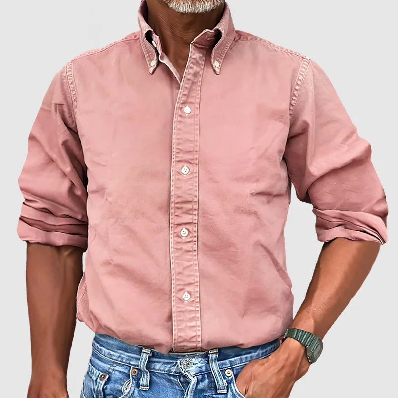 Men's Casual Shirt – Button-Down Collar, Classic Fit Smart Casual