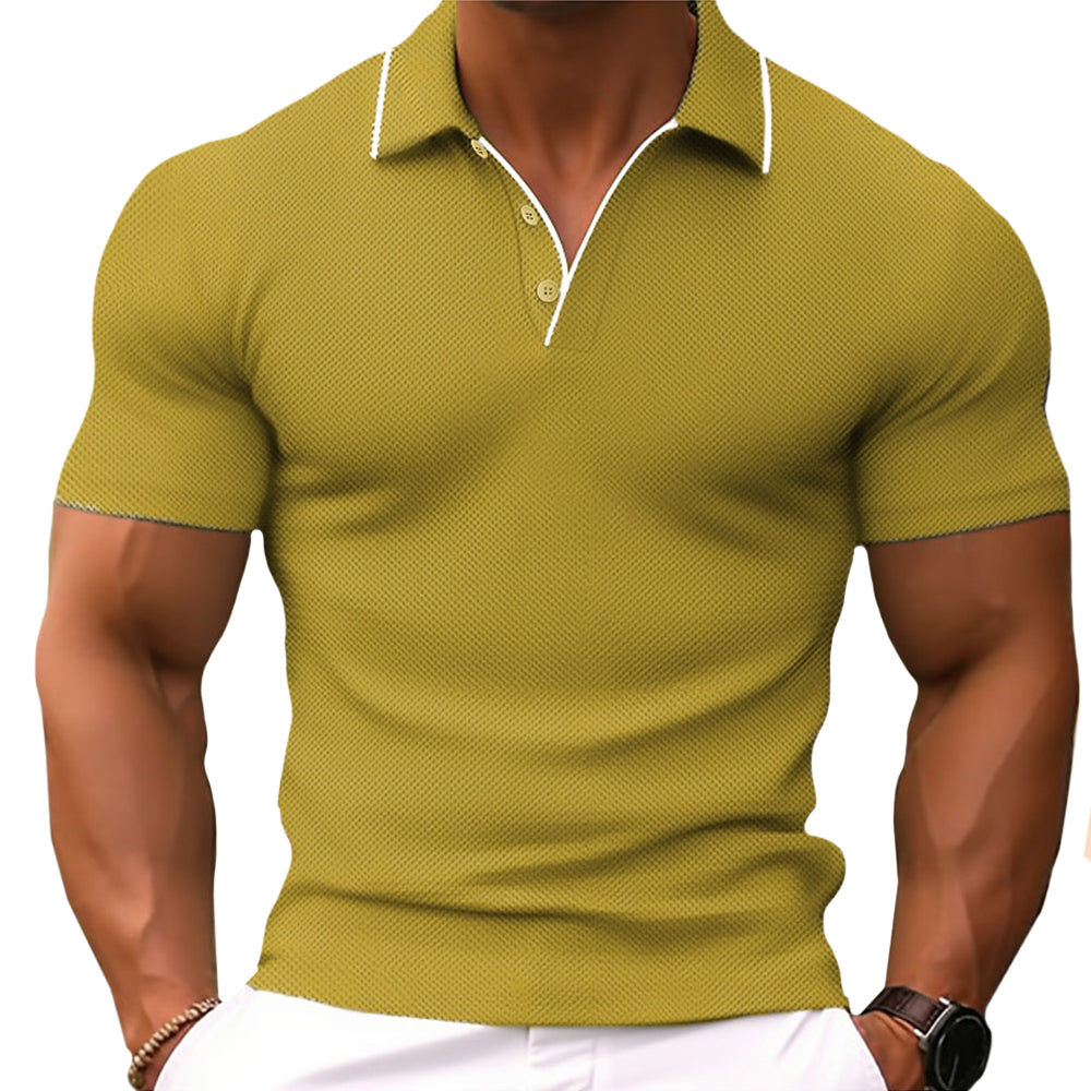 Men's Polo Shirt – Contrast Tipping, Slim Fit Smart Casual Wear
