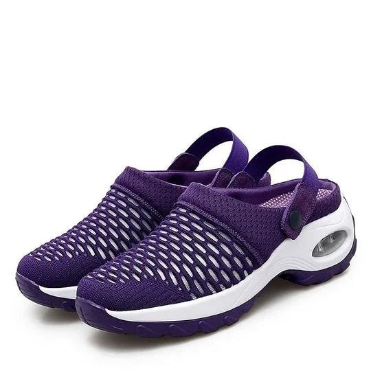 Women's Air Cushion Clogs – Breathable Mesh, Comfy Summer Walking Shoes