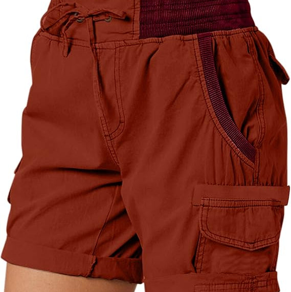 Women's Cargo Shorts – Elasticated Waist, Relaxed Fit Summer Shorts