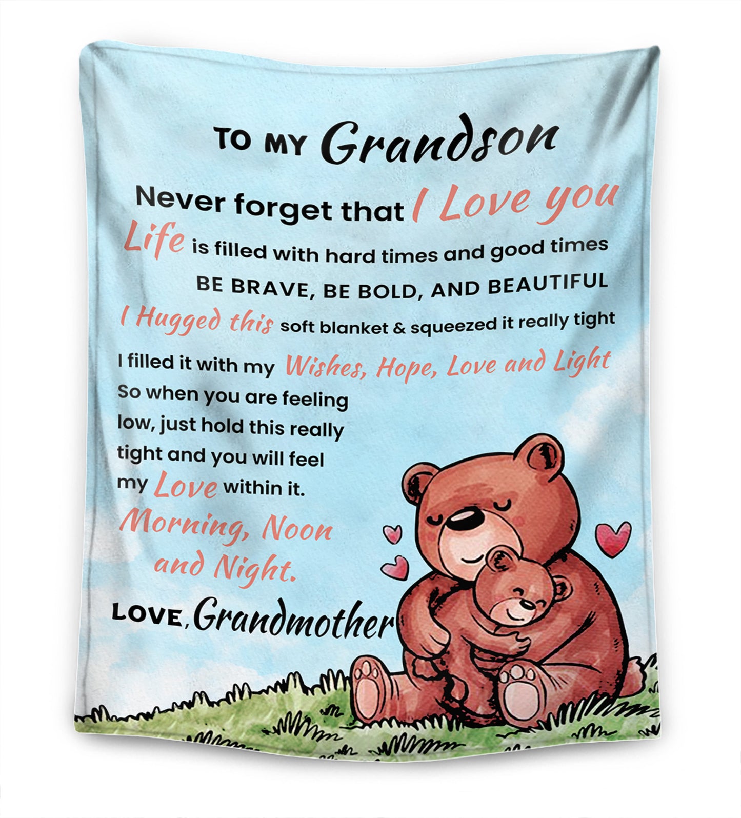 Lovely Bear - Grandmother - For my Granddaughter / For my Grandson - Premium Blanket™