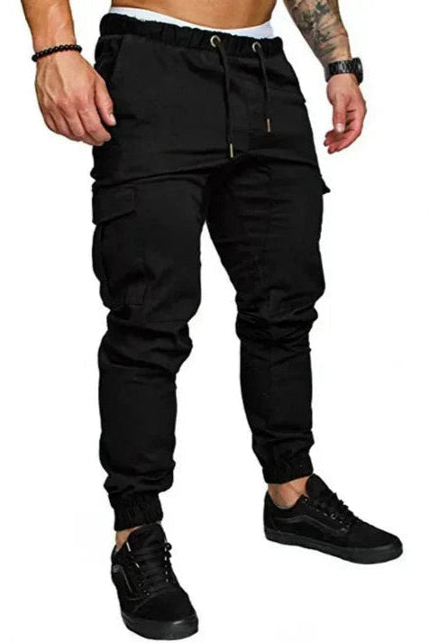 Men’s Cargo Joggers – Utility Pocket Design, Slim Fit Streetwear Trousers
