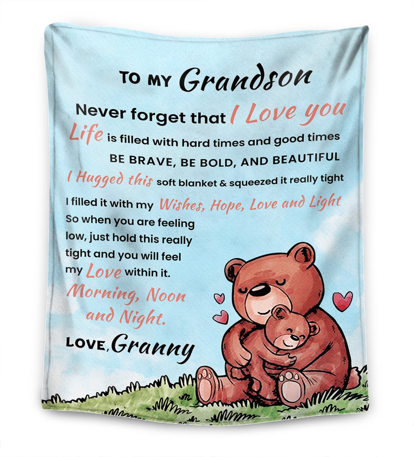 Lovely Bear - Grandmother - For my Granddaughter / For my Grandson - Premium Blanket™