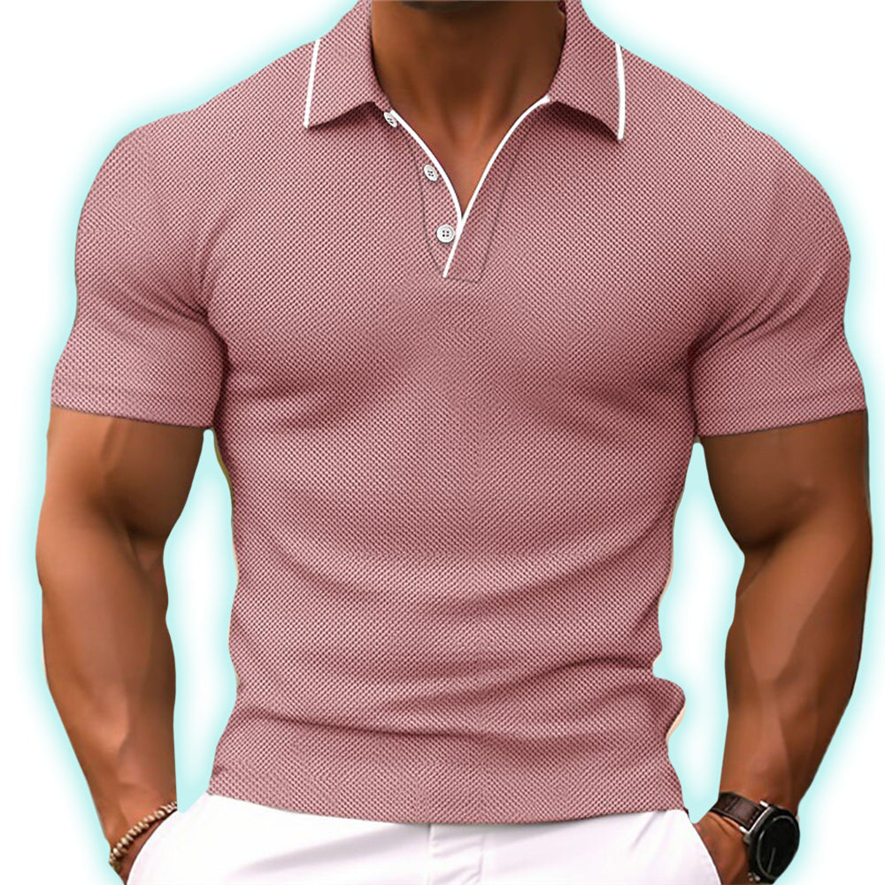Men's Polo Shirt – Contrast Tipping, Slim Fit Smart Casual Wear
