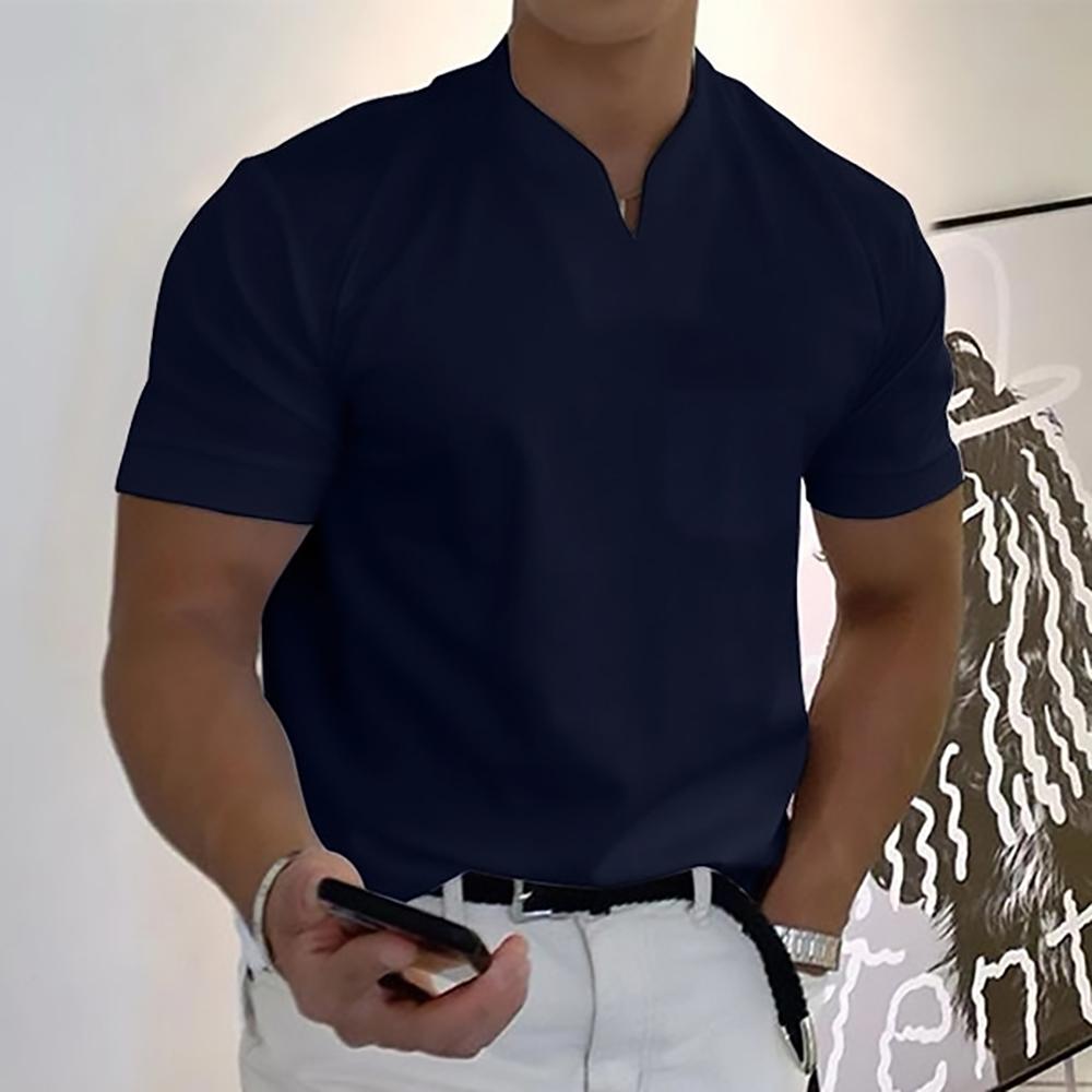 Men's Polo Shirt – Stand Collar Design, Breathable Smart Casual Top