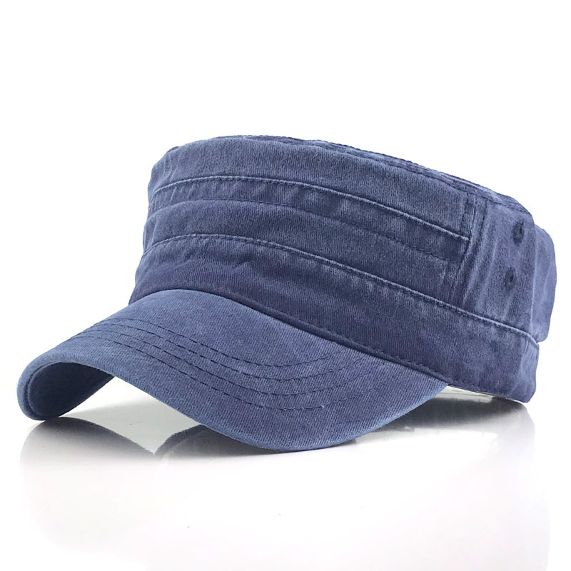 Men's Cadet Cap – Flat Top Design, Breathable Army Style Hat
