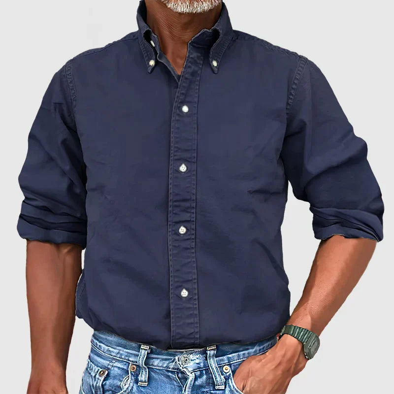 Men's Casual Shirt – Button-Down Collar, Classic Fit Smart Casual