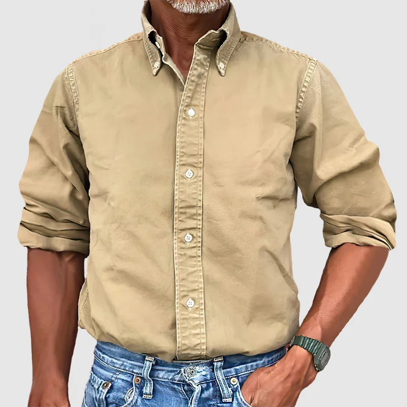 Men's Casual Shirt – Button-Down Collar, Classic Fit Smart Casual