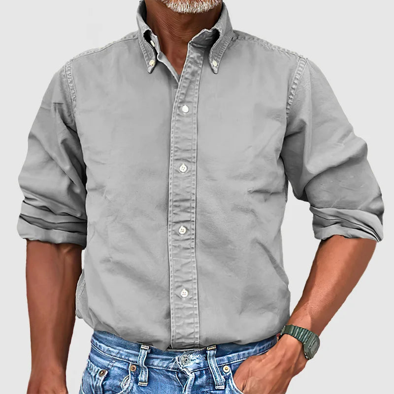 Men's Casual Shirt – Button-Down Collar, Classic Fit Smart Casual