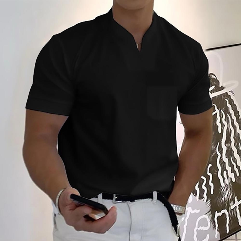 Men's Polo Shirt – Stand Collar Design, Breathable Smart Casual Top
