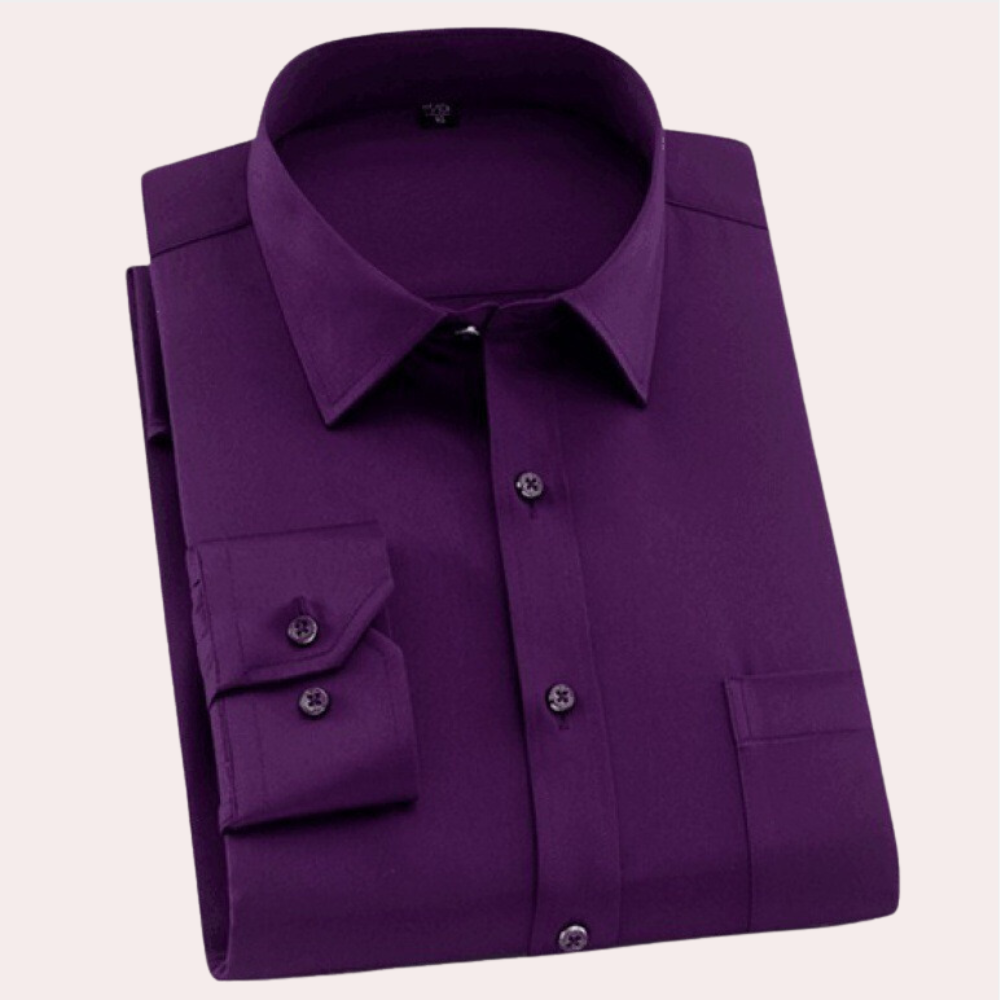 Men's Formal Shirt – Non-Iron, Slim Fit Smart Casual Wear