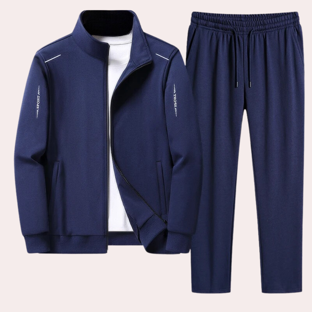 Men's Tracksuit – Funnel Neck, Lightweight Loungewear