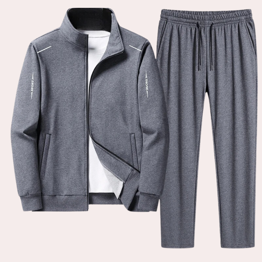 Men's Tracksuit – Funnel Neck, Lightweight Loungewear