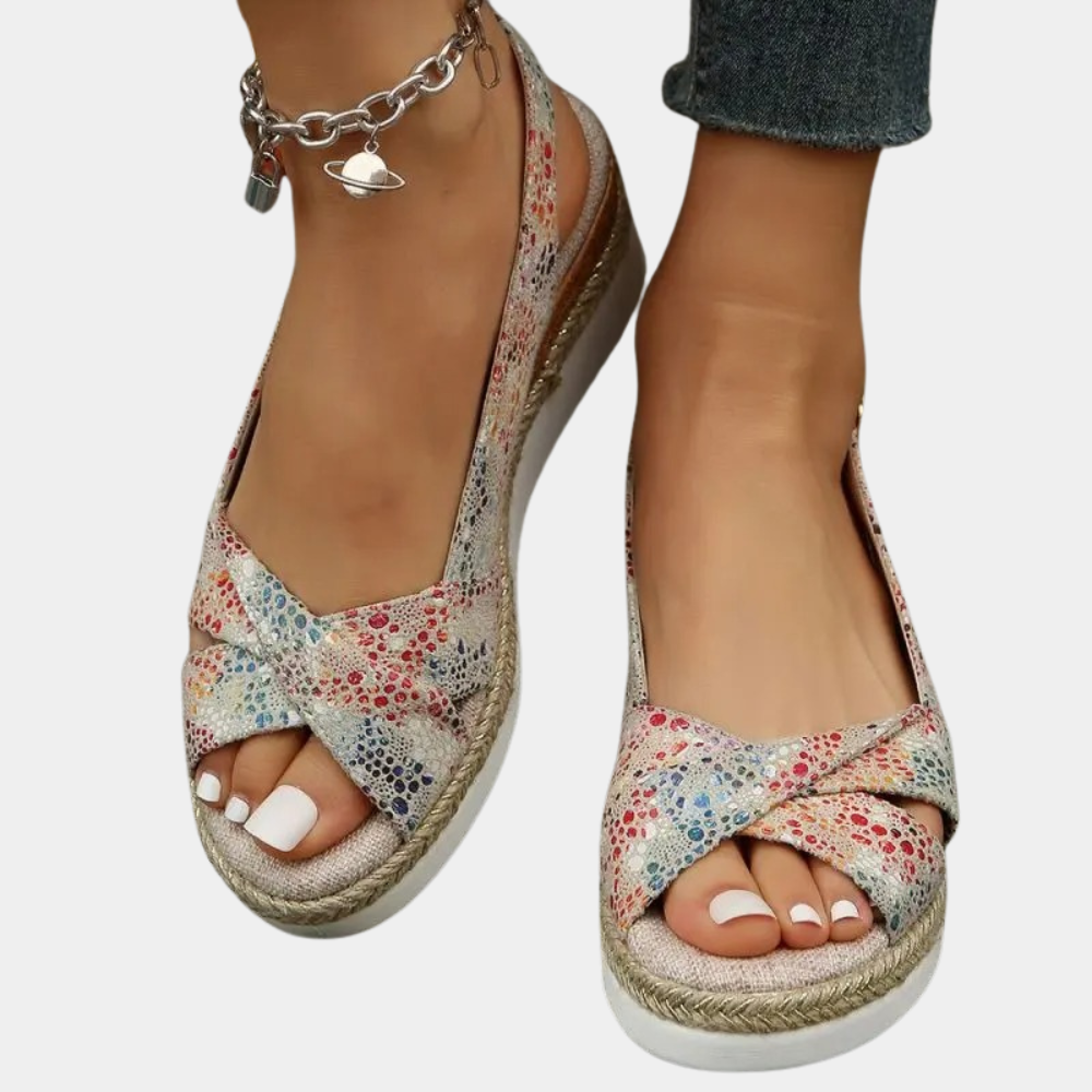 Women's Espadrille Sandals – Peep Toe Slingback, Comfy Summer Holiday Wedges