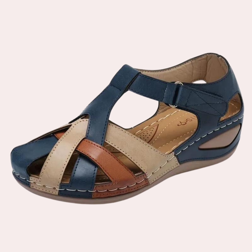 Women's Sandals – Cross Strap Design, Cushioned Fit Summer Everyday Wear