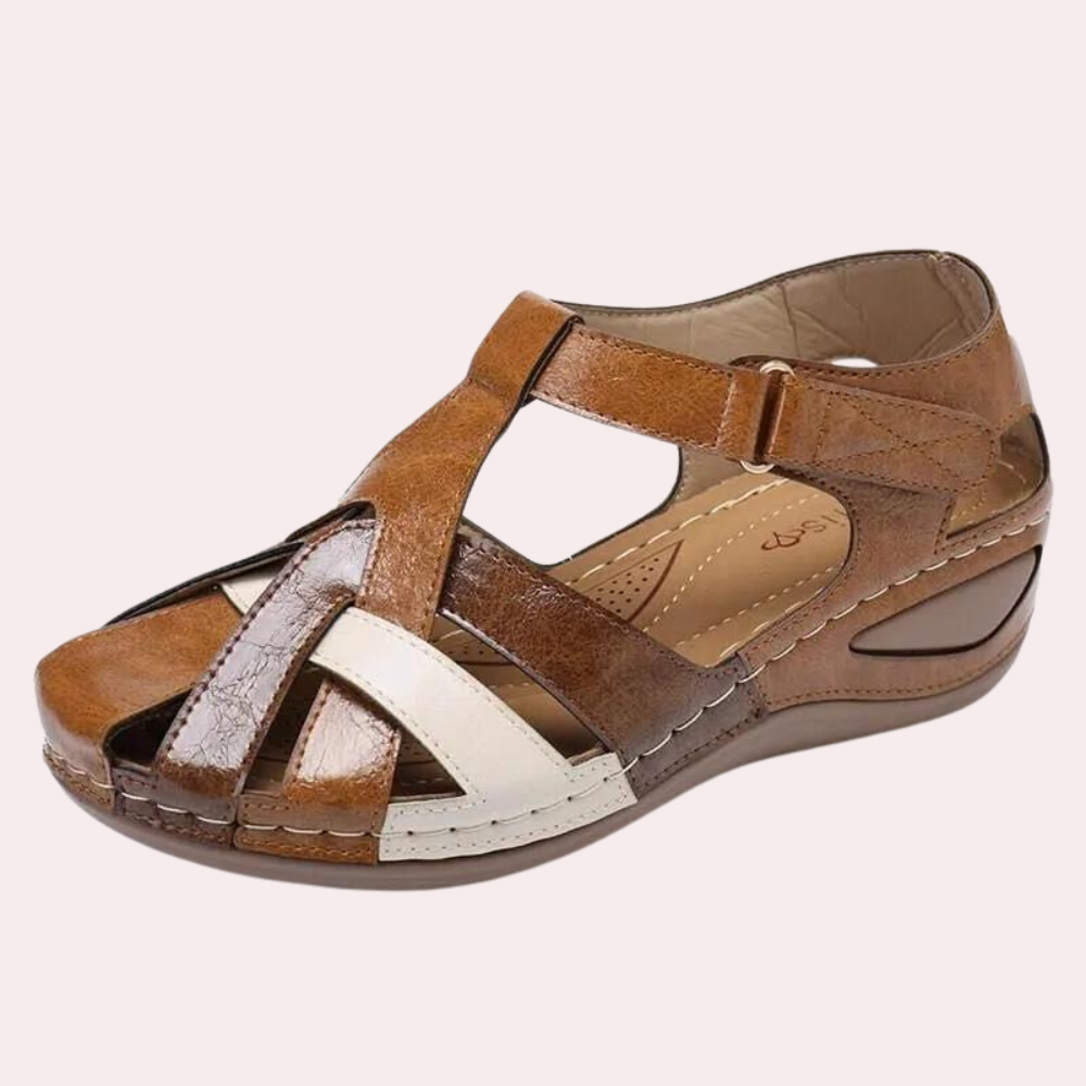 Women's Sandals – Cross Strap Design, Cushioned Fit Summer Everyday Wear