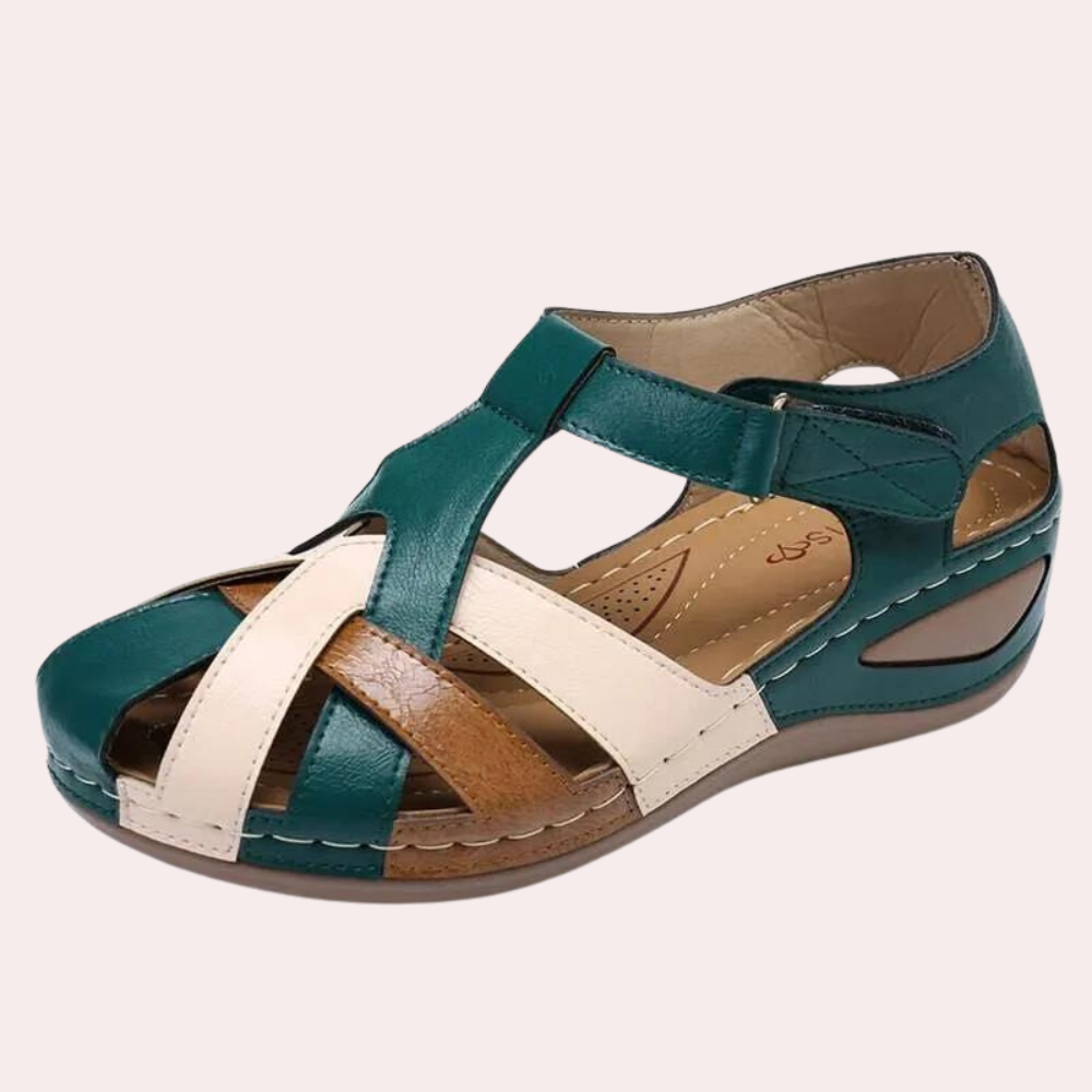 Women's Sandals – Cross Strap Design, Cushioned Fit Summer Everyday Wear