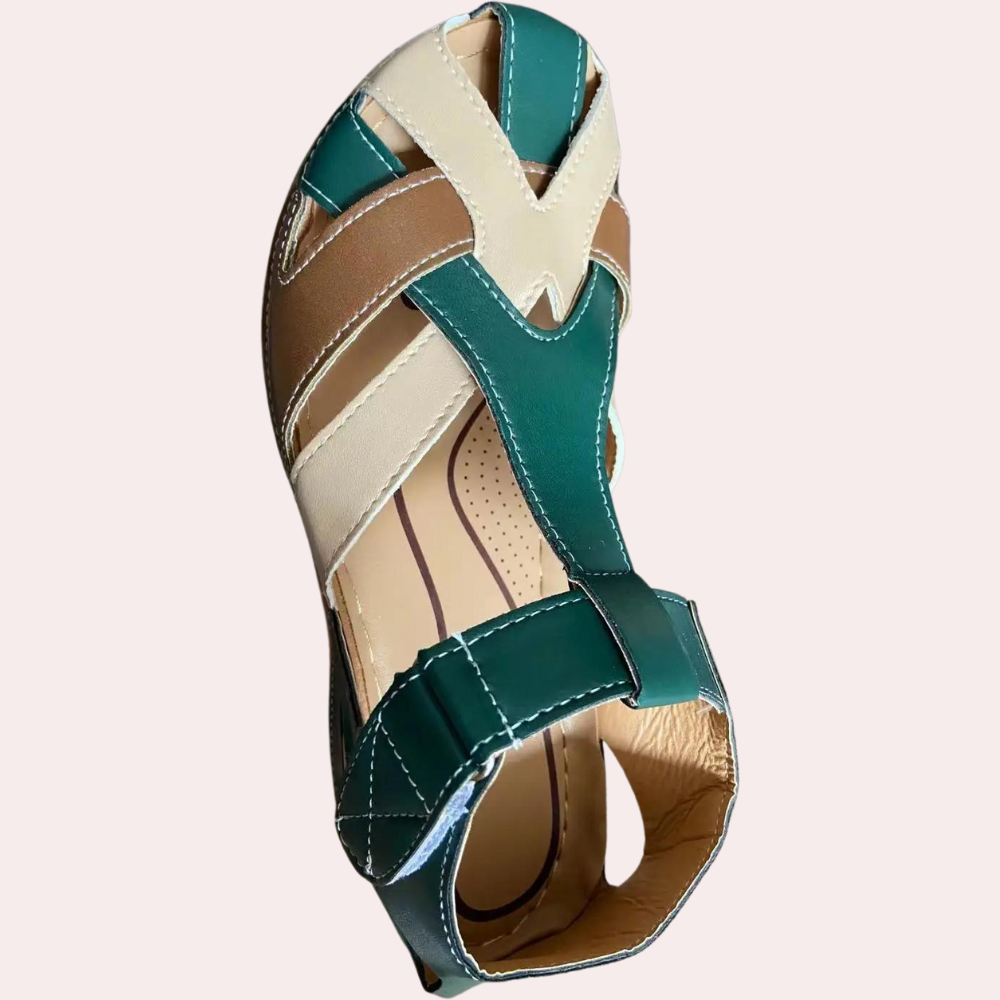 Women's Sandals – Cross Strap Design, Cushioned Fit Summer Everyday Wear