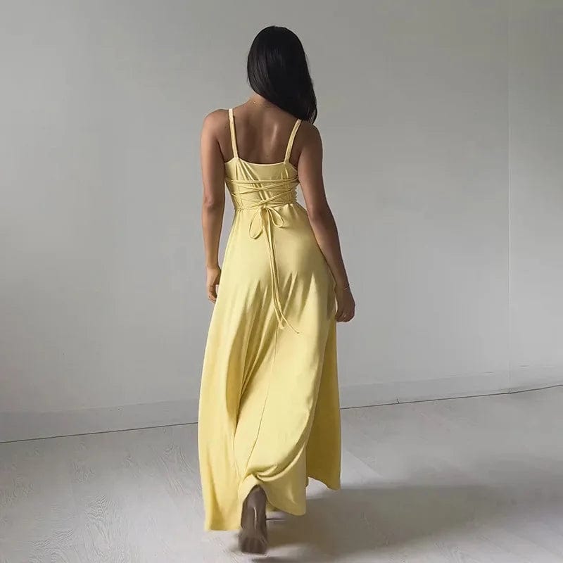 Cowl-Neck Maxi Dress - Sleeveless & Flowing Silhouette