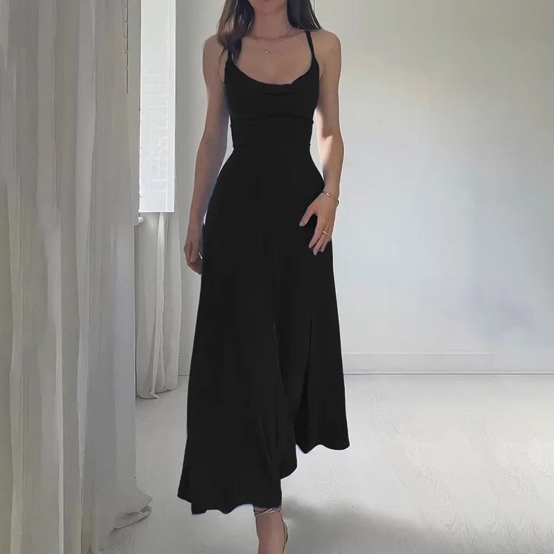 Cowl-Neck Maxi Dress - Sleeveless & Flowing Silhouette