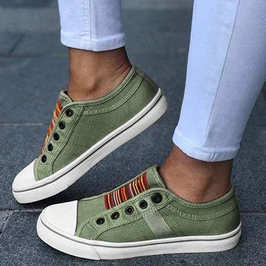 Women's Platform Trainers – Slip-On Design, Chunky Sole Everyday Wear