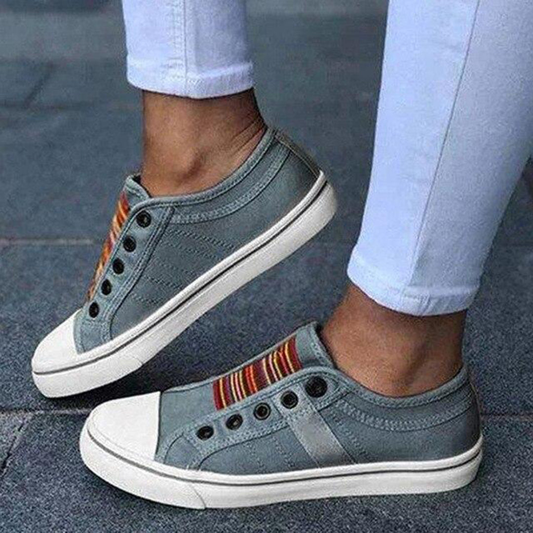 Women's Platform Trainers – Slip-On Design, Chunky Sole Everyday Wear