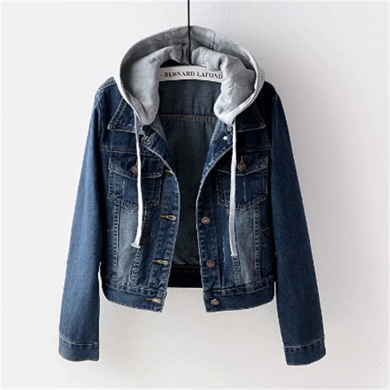 Women's Denim Jacket – Hooded, Relaxed Fit Casual Streetwear