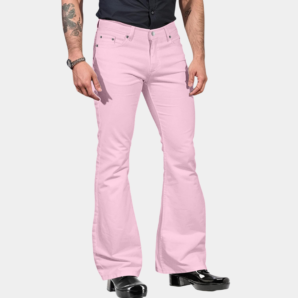Men's Flared Jeans – 70s Style, Slim Fit Retro Party Wear