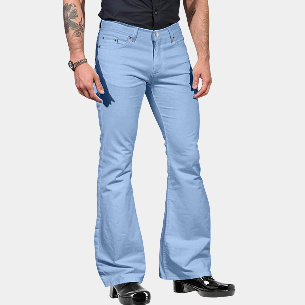 Men's Flared Jeans – 70s Style, Slim Fit Retro Party Wear