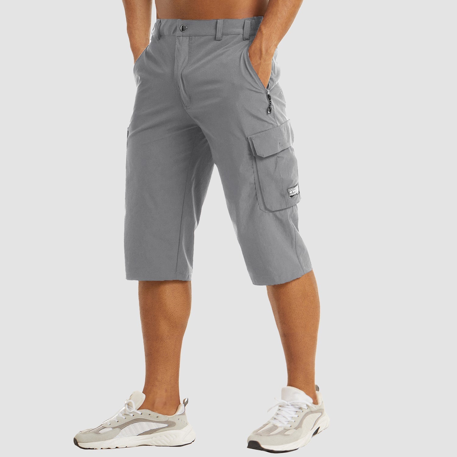 Men's Cargo Shorts – 3/4 Length Design, Relaxed Fit Outdoor Wear