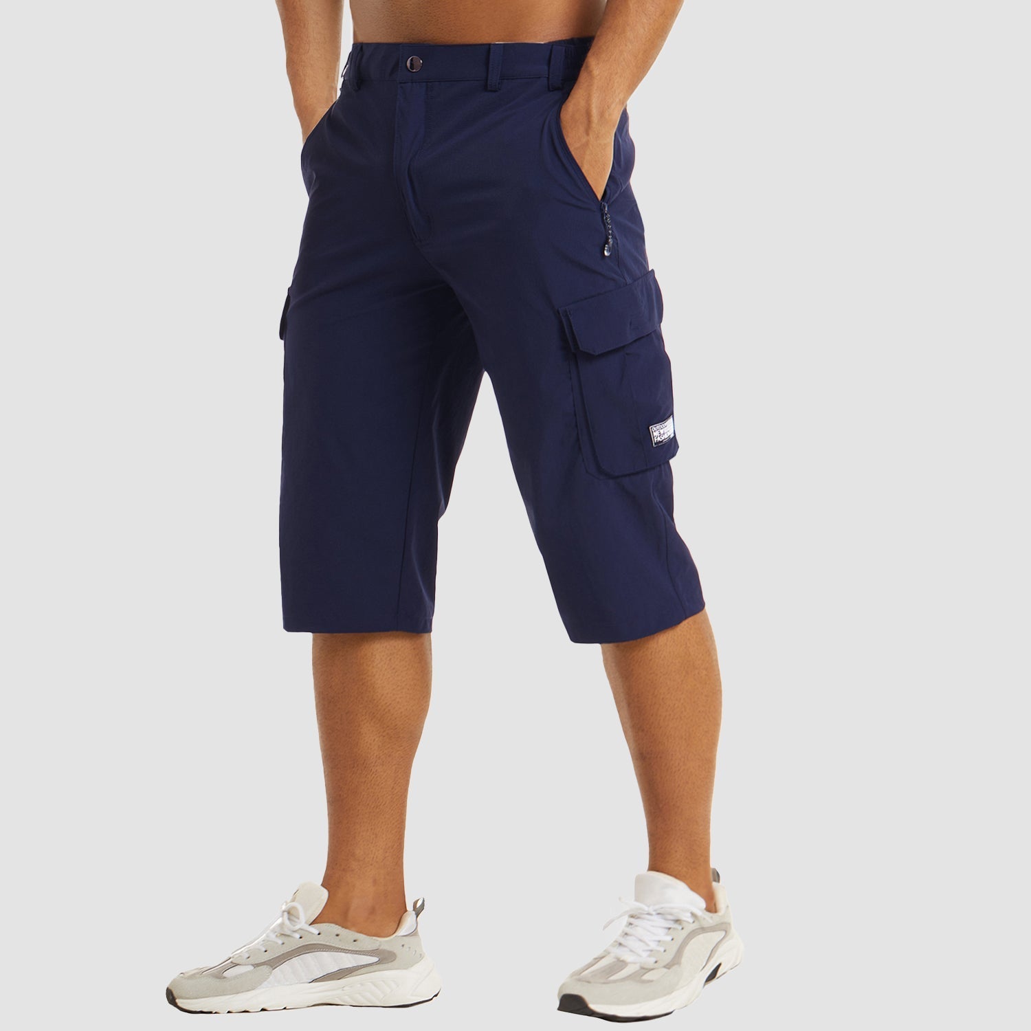 Men's Cargo Shorts – 3/4 Length Design, Relaxed Fit Outdoor Wear