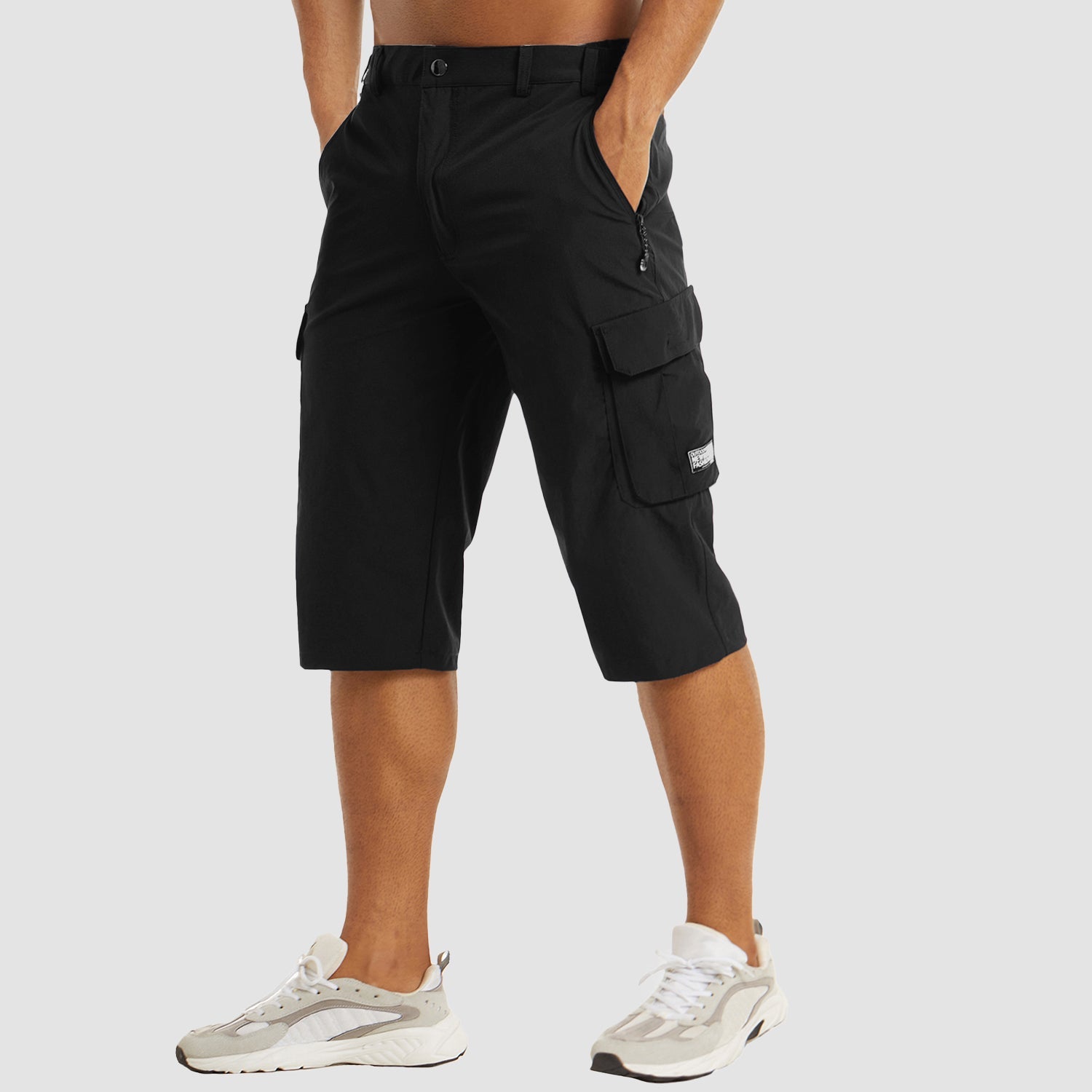 Men's Cargo Shorts – 3/4 Length Design, Relaxed Fit Outdoor Wear