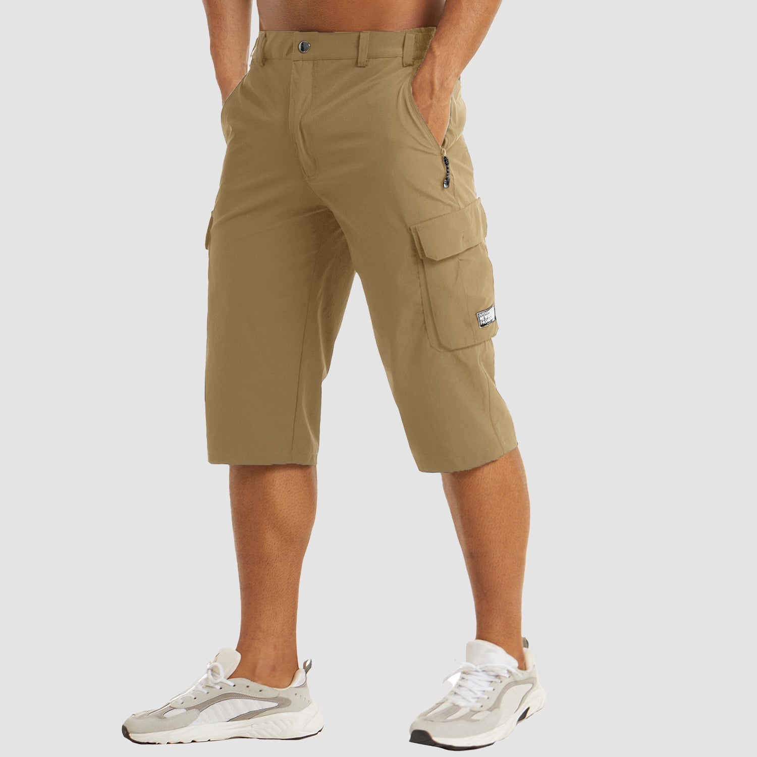 Men's Cargo Shorts – 3/4 Length Design, Relaxed Fit Outdoor Wear