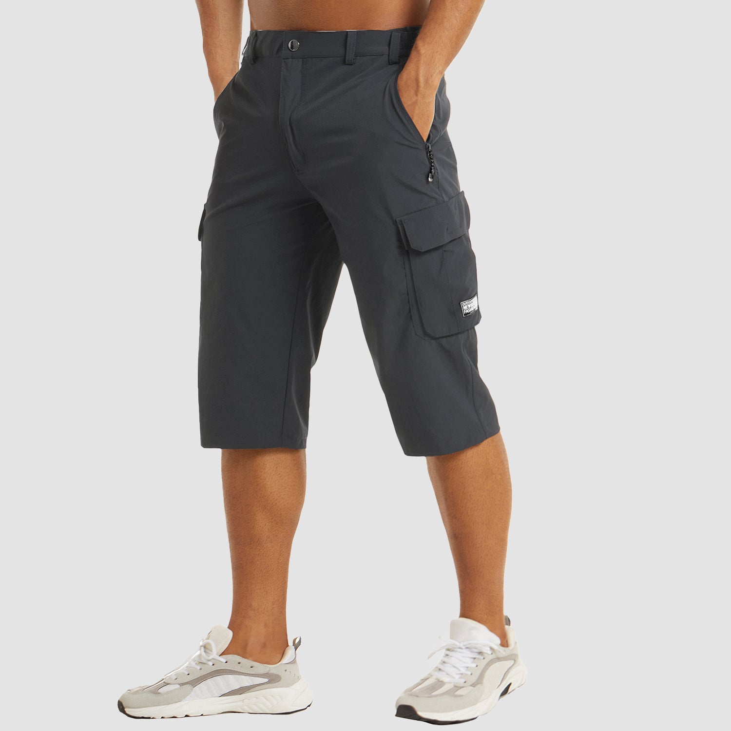 Men's Cargo Shorts – 3/4 Length Design, Relaxed Fit Outdoor Wear