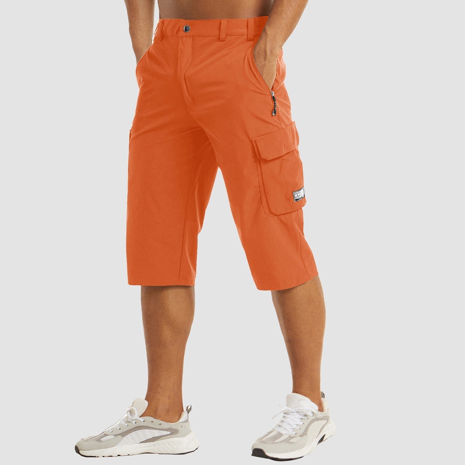 Men's Cargo Shorts – 3/4 Length Design, Relaxed Fit Outdoor Wear