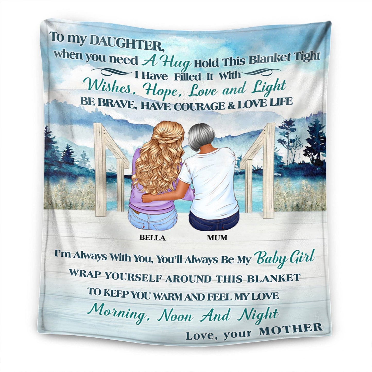 To My Daughter - Hold This Blanket Tight - Personalized Premium Blanket™