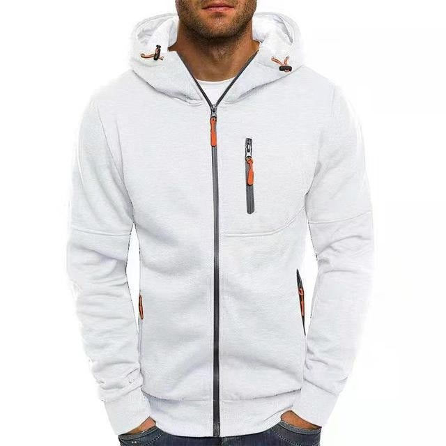 Men's Full-Zip Hoodie with Pockets-Hooded Jacket
