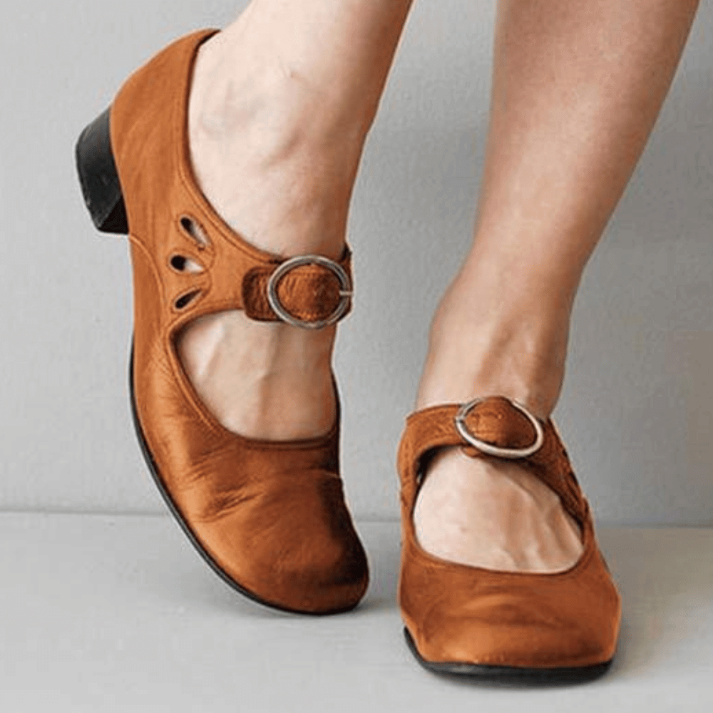 Ladies' Vintage Bar Shoes – Cut Out Detail, Comfortable Occasion Wear