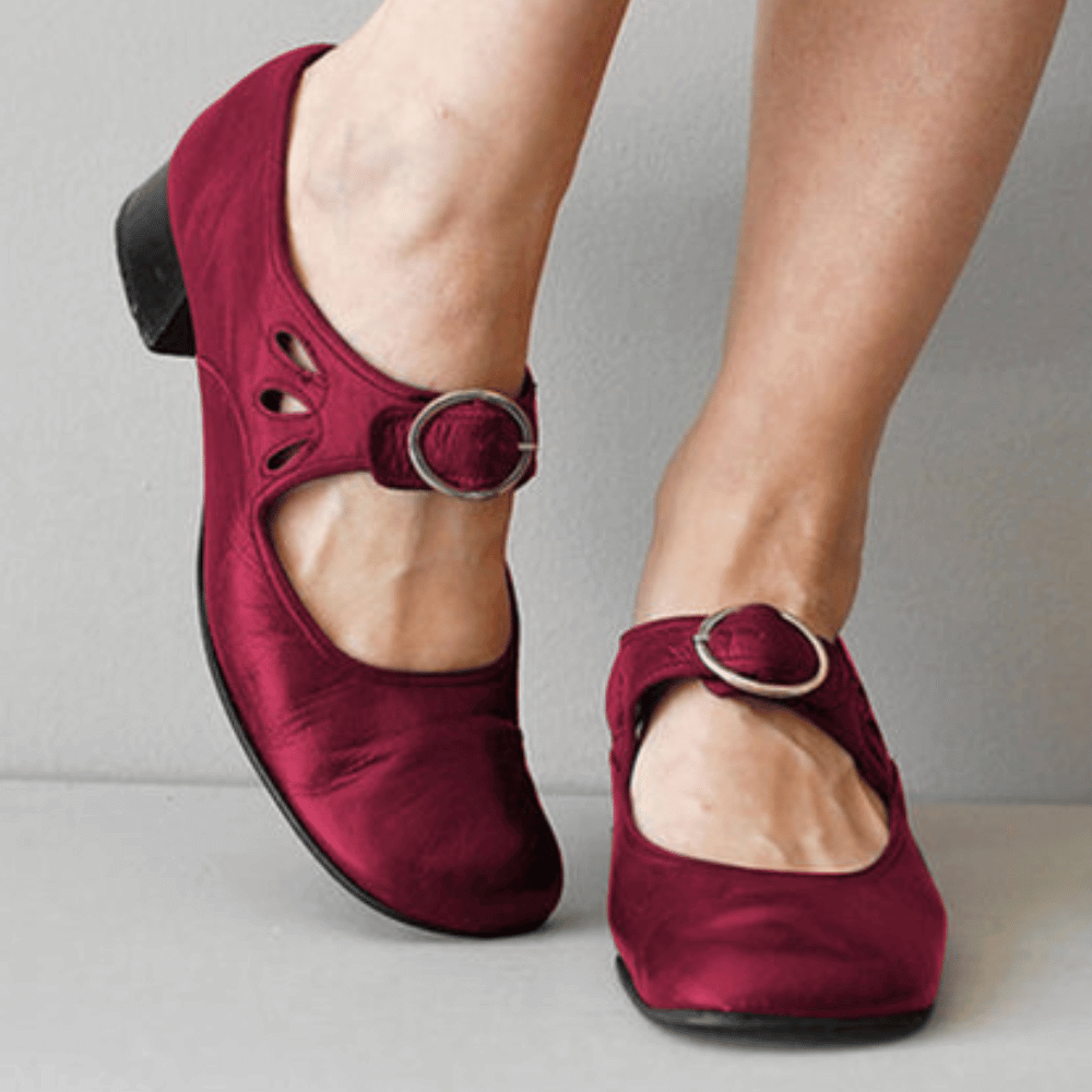 Ladies' Vintage Bar Shoes – Cut Out Detail, Comfortable Occasion Wear