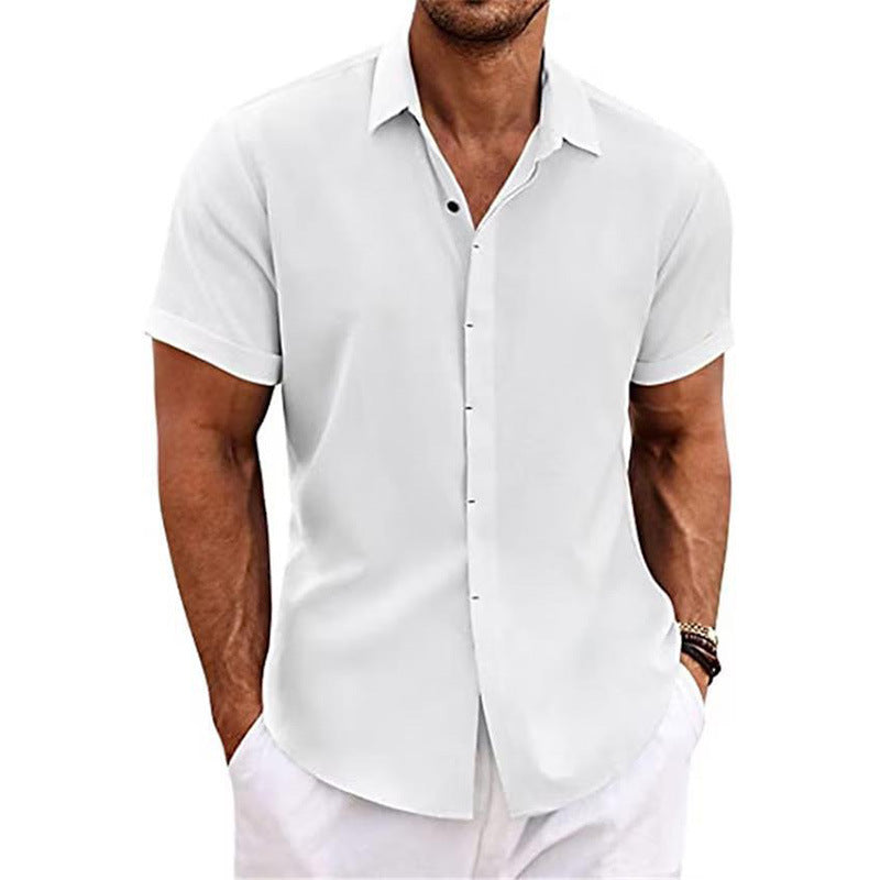 Men's Linen Shirt – Breathable Cotton, Relaxed Fit Smart Casual Shirt
